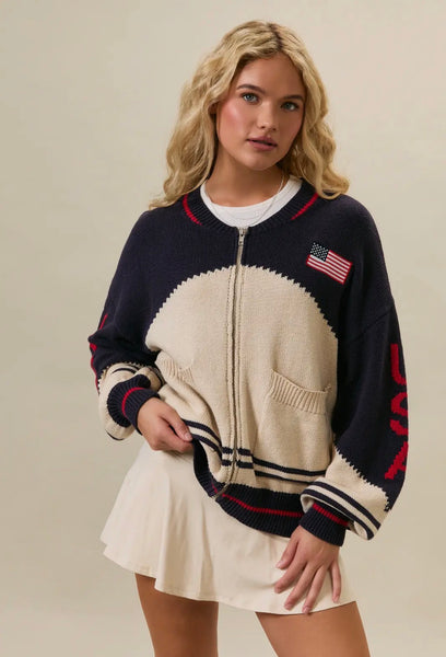 Vintage USA Knit Zip
